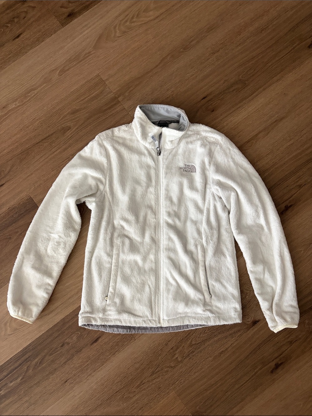 The North Face Women’s White Plush Full-Zip Teddy Jacket